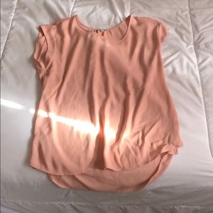 Peach cap sleeve shirt